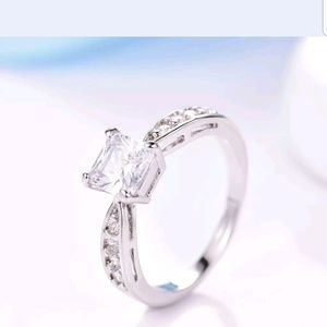 18K White Gold Filled Princess Topaz Crystal